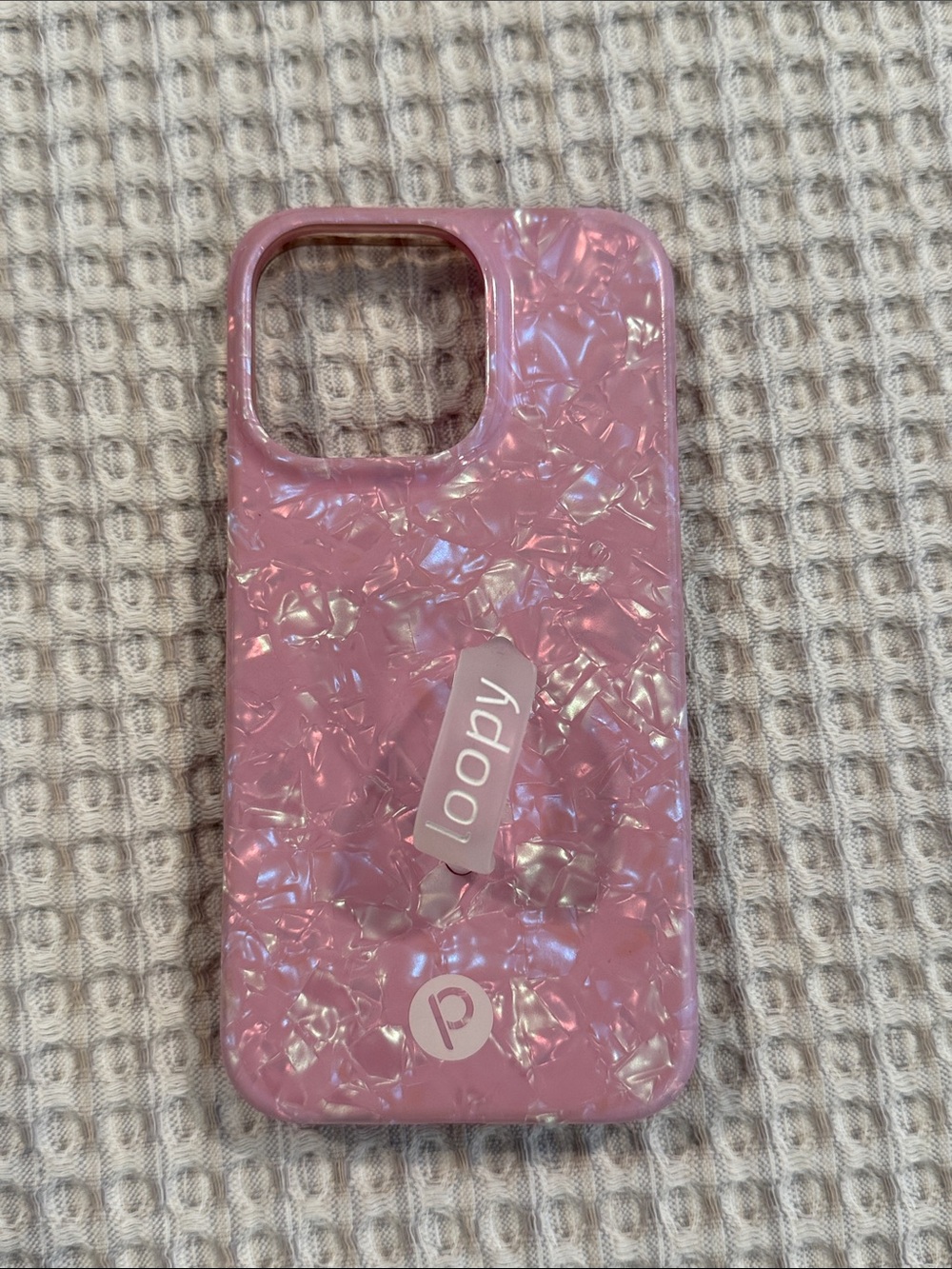Loopy Case Pink Iridescent Pearl Phone Case